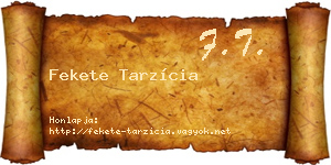 Fekete Tarzícia névjegykártya
